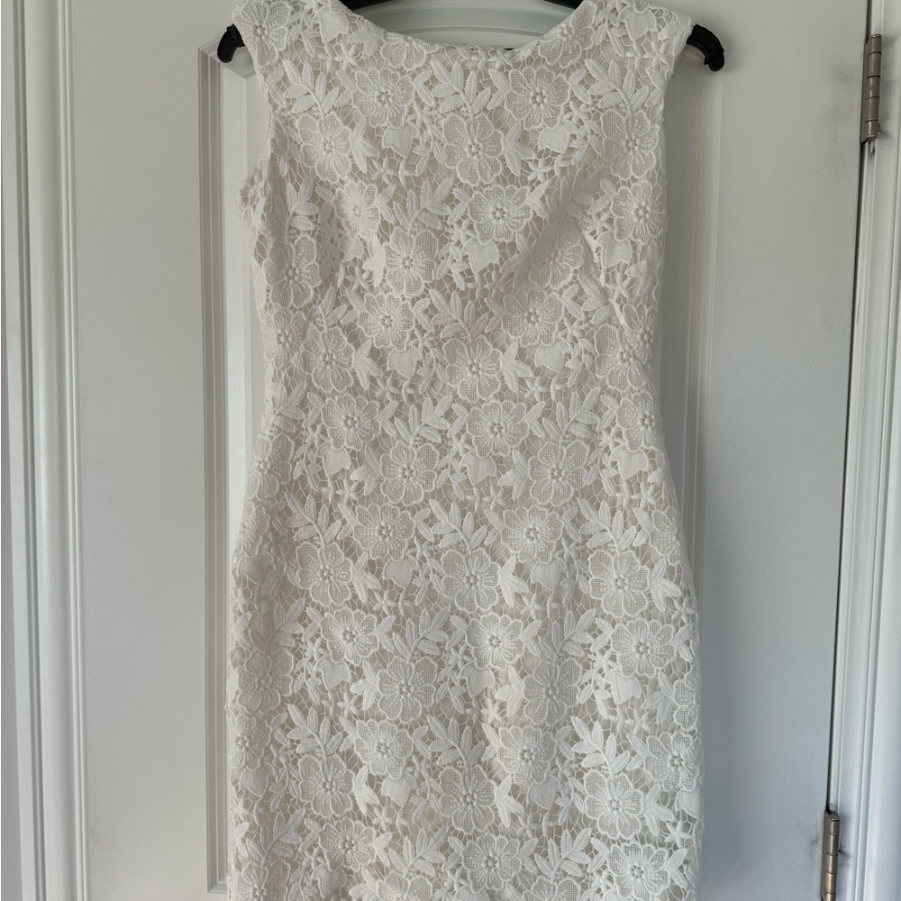 White lace dress.